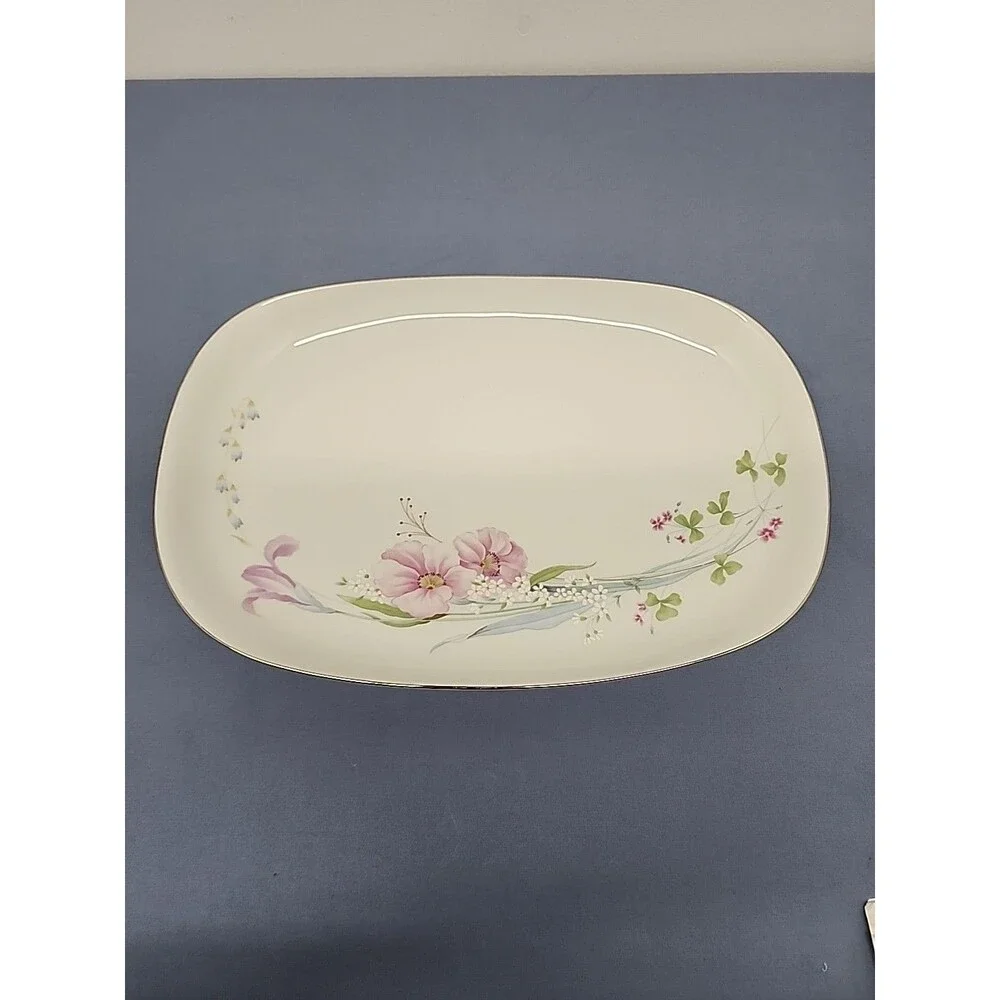 Vintage 90's Mikasa Pretty Bouquet Serving Platter 15.25